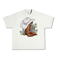 Pistachio white  cowgirl  and roses Urban Heavy Tee - AdoDesignShop