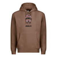 Chestnut Pink Flower on Cyan Background Mom Skull Premium Hoodie - Bettercallsaul