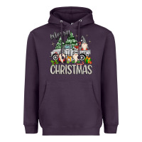 Plum merry christmas gnomes truck Heavyweight Hoodie - MaliasSmallBusiness