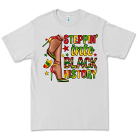 Dove Grey steppin into black history Premium Tee - Zillion Design Studio
