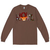 Chestnut noel reindeer Long Sleeve Tee - AdoDesignShop