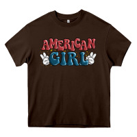 Chocolate Brown american girl Heavy Core Tee - MaliasSmallBusiness