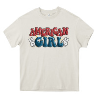 Cream american girl Heavy Core Tee - MaliasSmallBusiness