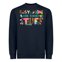 Navy busy doing cool teacher stuff Heavyweight Sweatshirt - AdoDesignShop