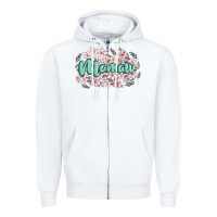 White mamaw Zipper Hoodie - MaliasSmallBusiness
