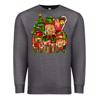 Charcoal Heather Christmas Elf Truck Premium Sweatshirt - BundleAndBundleShop