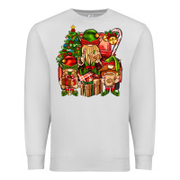 Dove Grey Christmas Elf Truck Premium Sweatshirt - BundleAndBundleShop