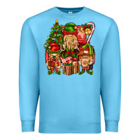 Ocean Blue Christmas Elf Truck Premium Sweatshirt - BundleAndBundleShop