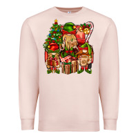 Pale Pink Christmas Elf Truck Premium Sweatshirt - BundleAndBundleShop