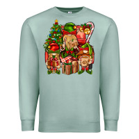 Seafoam Christmas Elf Truck Premium Sweatshirt - BundleAndBundleShop