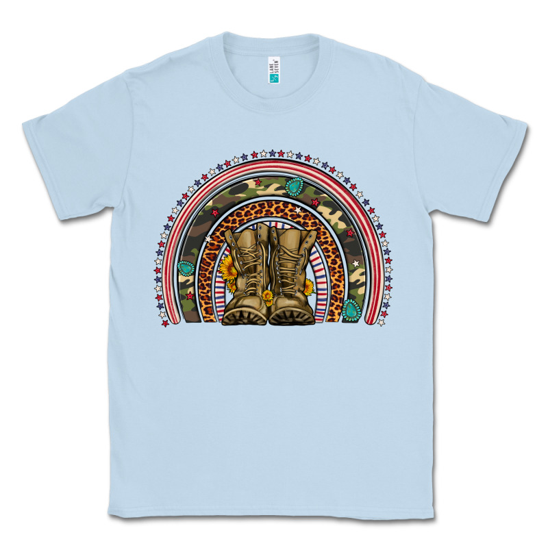 Soldier Boots Camouflage Leopard Gemstone Rainbow Classic Tee by Artiststas | Teevron