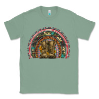 Sage soldier boots camouflage leopard gemstone rainbow Classic Tee - Artiststas