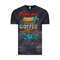Cloud Black give me coffee and jesus Vintage Tee - BundleAndBundleShop