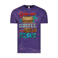 Cloud Purple give me coffee and jesus Vintage Tee - BundleAndBundleShop