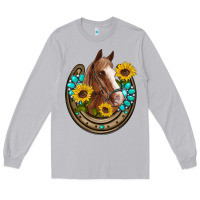Moon Dust western horseshoe horse sunflowers gemstone Long Sleeve Tee - Artiststas