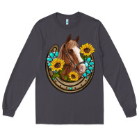 Smoke western horseshoe horse sunflowers gemstone Long Sleeve Tee - Artiststas