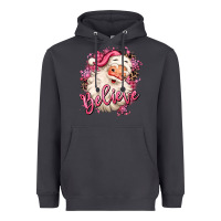 Smoke believe pink christmas santa claus Heavyweight Hoodie - MaliasSmallBusiness