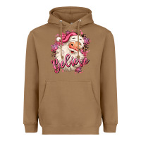 Toasted Coconut believe pink christmas santa claus Heavyweight Hoodie - MaliasSmallBusiness