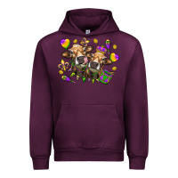 Mauve Wine Mardi Gras Heifers Urban Hoodie - HowdyJamesFarm