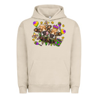Pigment French Oak Mardi Gras Heifers Urban Hoodie - HowdyJamesFarm