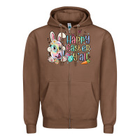 Chestnut happy easter y'all Zipper Hoodie - MaliasSmallBusiness