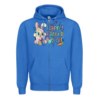 True Royal happy easter y'all Zipper Hoodie - MaliasSmallBusiness
