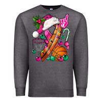 Pink Christmas Breast Cancer Ribbon Basketball Premium Sweatshirt | Teevron