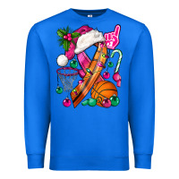 True Royal Pink Christmas Breast Cancer Ribbon Basketball Premium Sweatshirt - BundleAndBundleShop