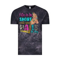Cloud Black life is to short wait your nails to dry bbs Vintage Tee - BundleAndBundleShop