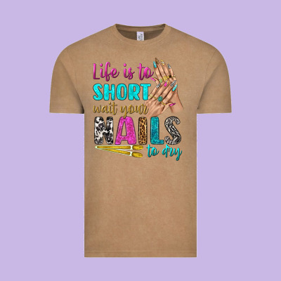 Life Is To Short Wait Your Nails To Dry Bbs Vintage Tee Designed By Bundleandbundleshop