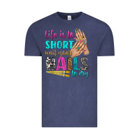Vintage Denim life is to short wait your nails to dry bbs Vintage Tee - BundleAndBundleShop