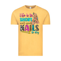 Vintage Mustard life is to short wait your nails to dry bbs Vintage Tee - BundleAndBundleShop
