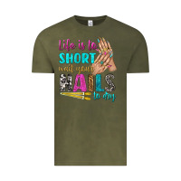 Vintage Olive life is to short wait your nails to dry bbs Vintage Tee - BundleAndBundleShop