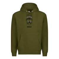 Army Green Feminine Camouflage Patterned Mom Skull Premium Hoodie - Bettercallsaul