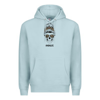 Blue Mist Feminine Camouflage Patterned Mom Skull Premium Hoodie - Bettercallsaul