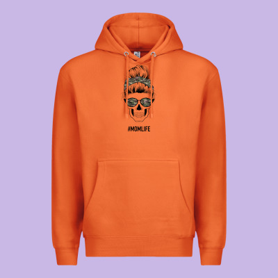 Feminine Camouflage Patterned Mom Skull Premium Hoodie Designed By Bettercallsaul