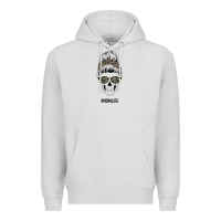 Dove Grey Feminine Camouflage Patterned Mom Skull Premium Hoodie - Bettercallsaul