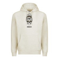 Oatmeal Heather Feminine Camouflage Patterned Mom Skull Premium Hoodie - Bettercallsaul