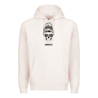 Pale Pink Feminine Camouflage Patterned Mom Skull Premium Hoodie - Bettercallsaul