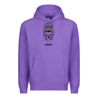 Purple Feminine Camouflage Patterned Mom Skull Premium Hoodie - Bettercallsaul