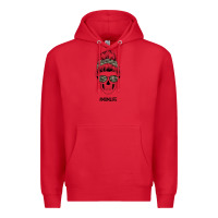 Red Feminine Camouflage Patterned Mom Skull Premium Hoodie - Bettercallsaul