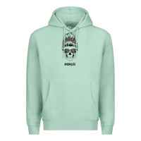 Seafoam Feminine Camouflage Patterned Mom Skull Premium Hoodie - Bettercallsaul