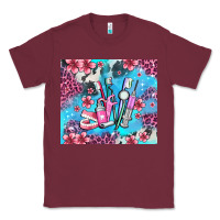 Burgundy dentist element with flowers Classic Tee - AdoDesignShop