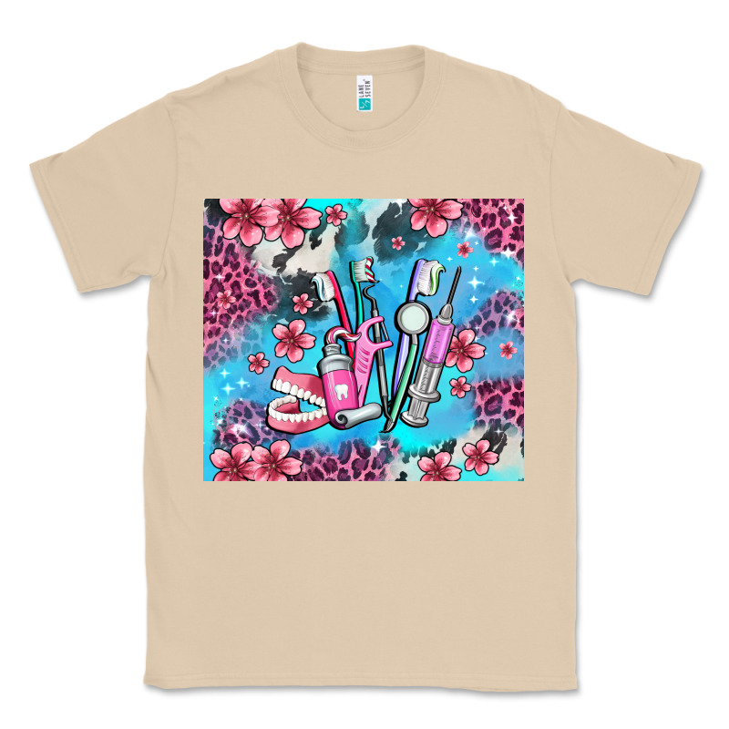 Dentist Element With Flowers Classic Tee by AdoDesignShop | Teevron