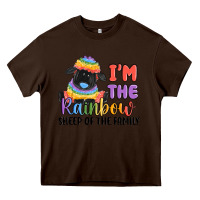Chocolate Brown i'm the rainbow sheep of the family Heavy Core Tee - MaliasSmallBusiness