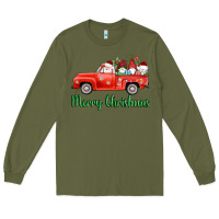 Army Green merry christmas truck gnomes Long Sleeve Tee - AdoDesignShop