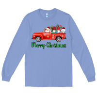 Colony Blue merry christmas truck gnomes Long Sleeve Tee - AdoDesignShop