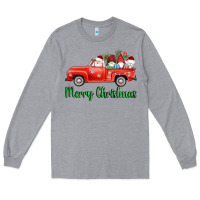Heather Grey merry christmas truck gnomes Long Sleeve Tee - AdoDesignShop