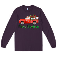 Plum merry christmas truck gnomes Long Sleeve Tee - AdoDesignShop