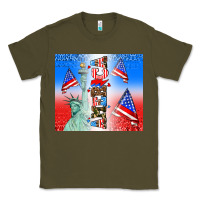 Army Green american flag  and america Classic Tee - AdoDesignShop